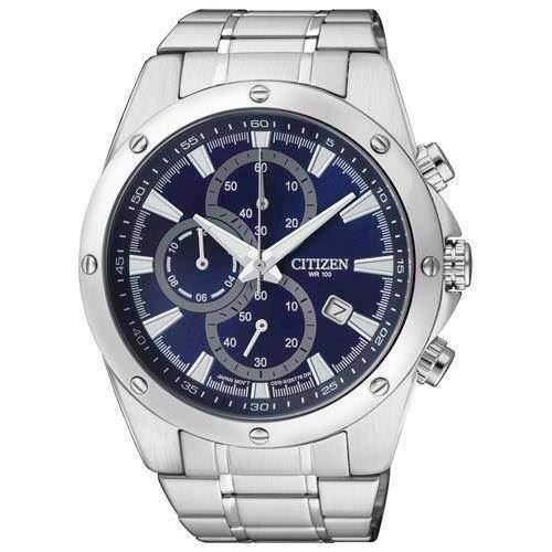 Image of mat rustfri stål quartz med Eco-Drive Herre ur fra Citizen